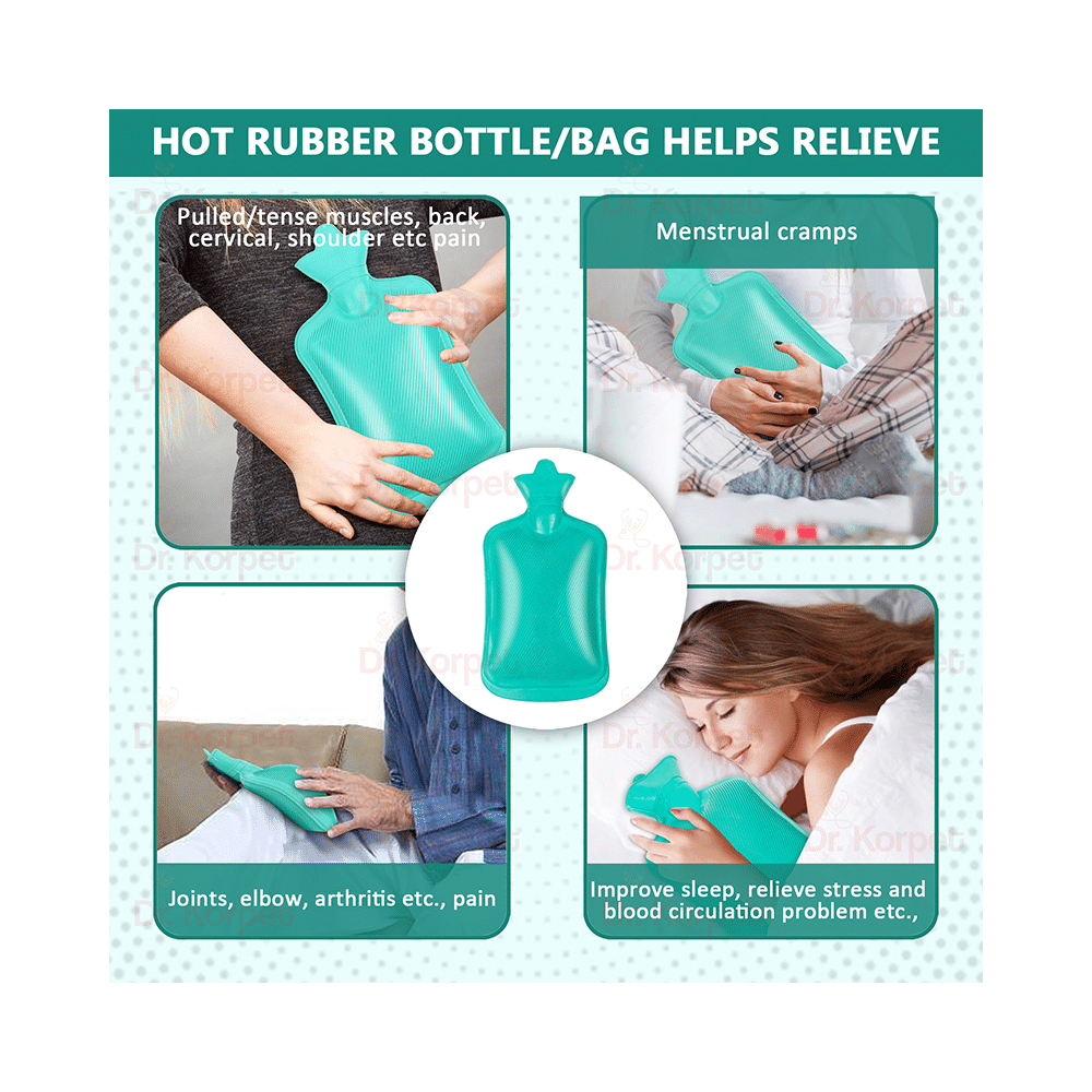 Dr. Korpet Hot Water Bottle, Hot Water Bag for Pain Relief and Cramps Bag Random Colour - Image 4