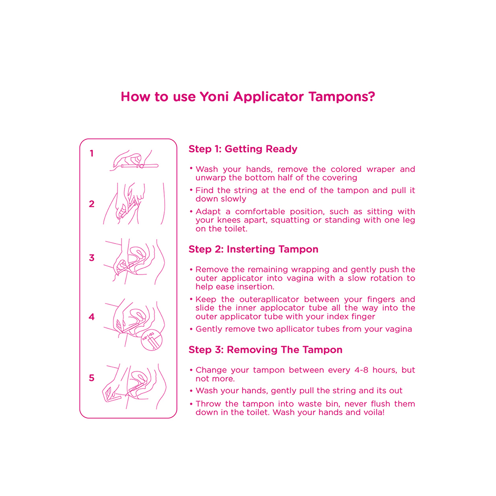 Yoni Organic Cotton Applicator Tampons Super - Image 7
