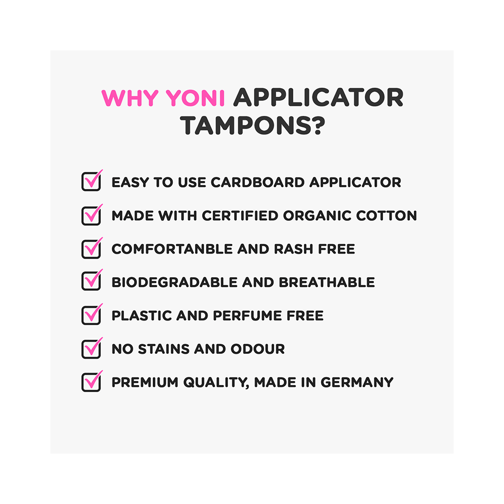 Yoni Organic Cotton Applicator Tampons Super - Image 4