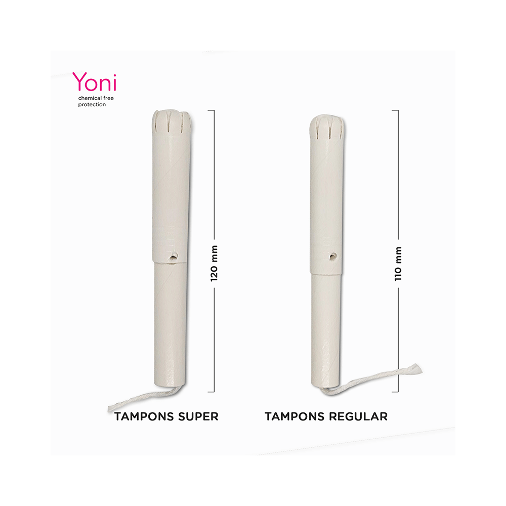 Yoni Organic Cotton Applicator Tampons Super - Image 3