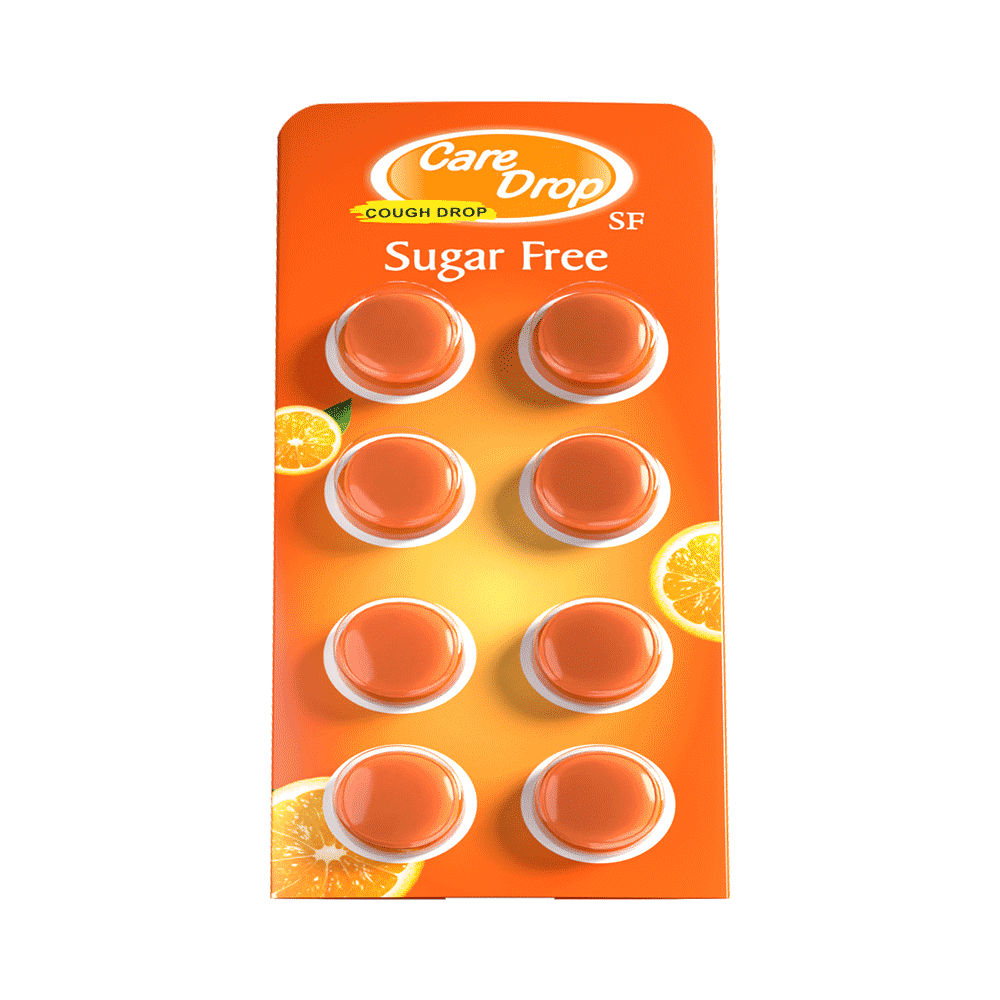 Care Drop Cough Relief Lozenges Sugar Free Orange