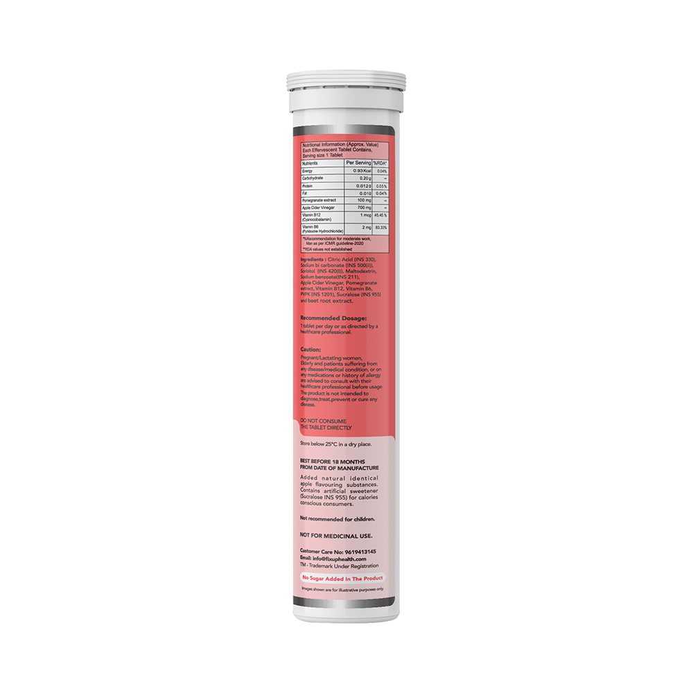 Fixuphealth Apple Cider Vinegar Effervescent Tablet with the Mother (15 Each) Apple - Image 9