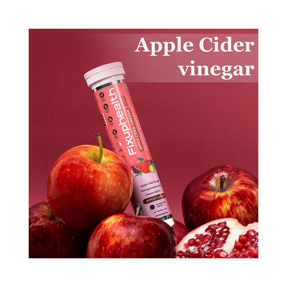 Fixuphealth Apple Cider Vinegar Effervescent Tablet with the Mother (15 Each) Apple - Image 5