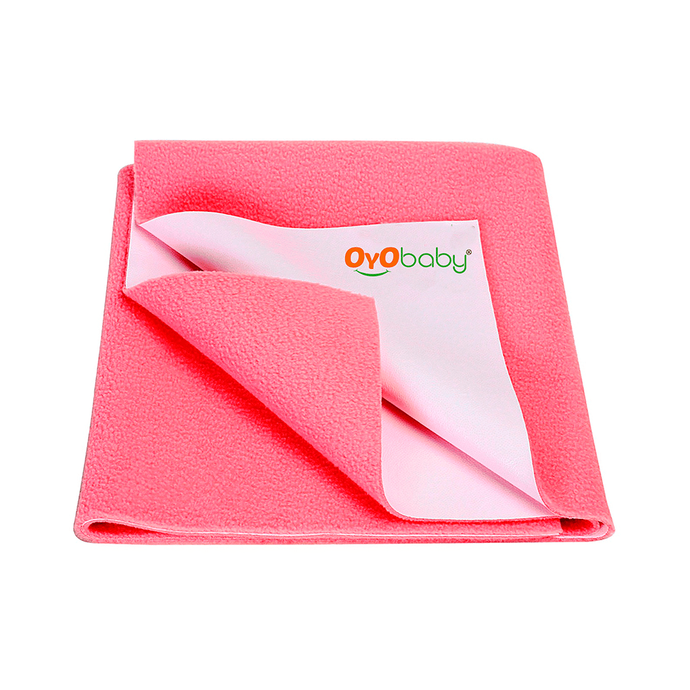 Oyo Baby Waterproof Bed Protector Baby Dry Sheet XL Salmon Rose - Image 1