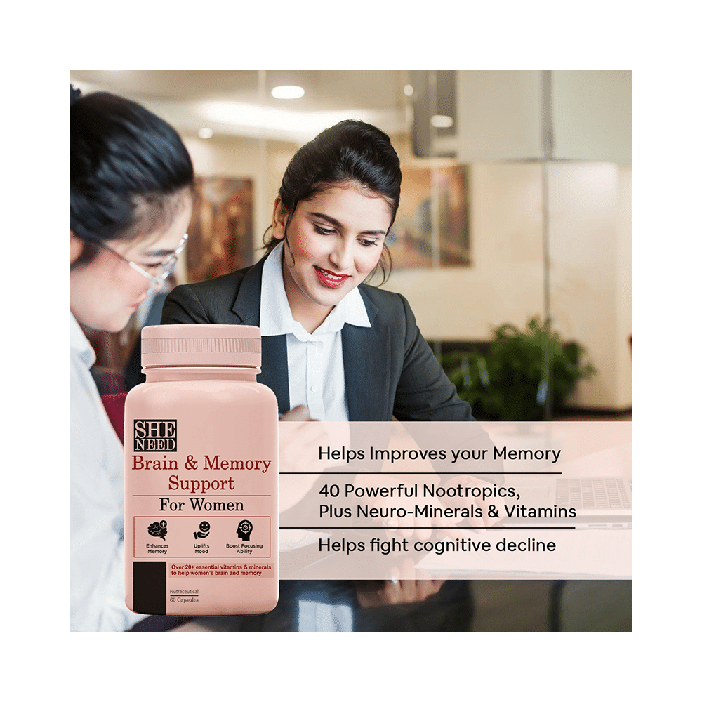 SheNeed Brain & Memory Support Capsule for Women - Image 3
