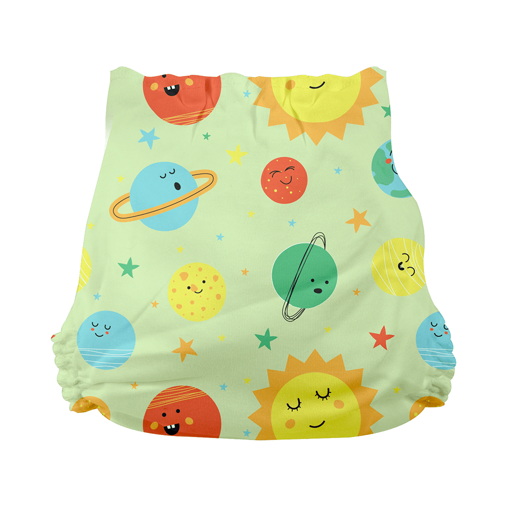 Superbottoms Organic Cotton Padded Dry Feel Langot/Nappy Size 0 Day Dreamer - Image 5