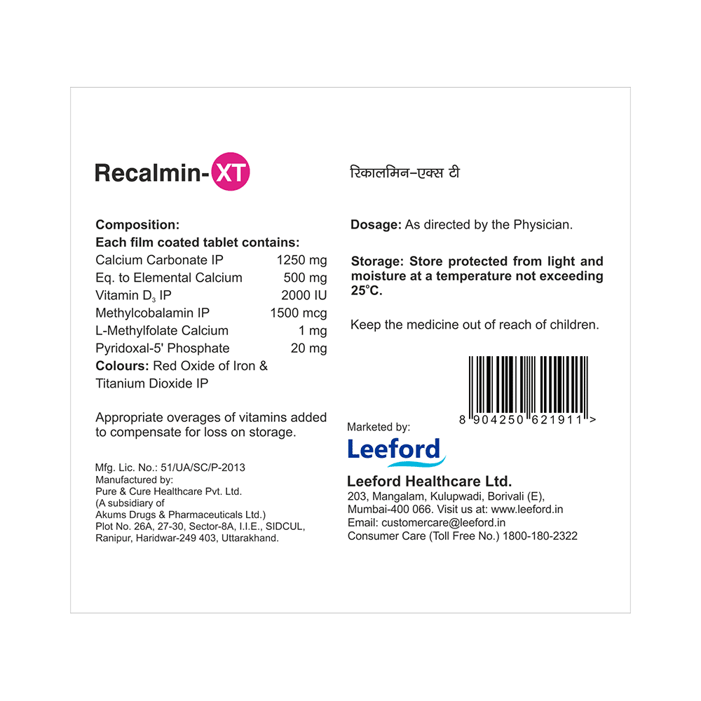 Recalmin-XT Tablet - Image 2