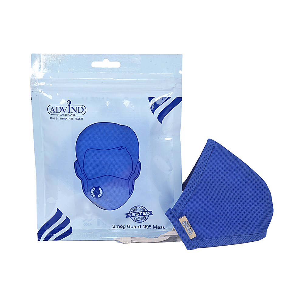 Advind Healthcare Smog Guard N95 Kids Mask without Valve Small 6-10 Years Blue - Image 1