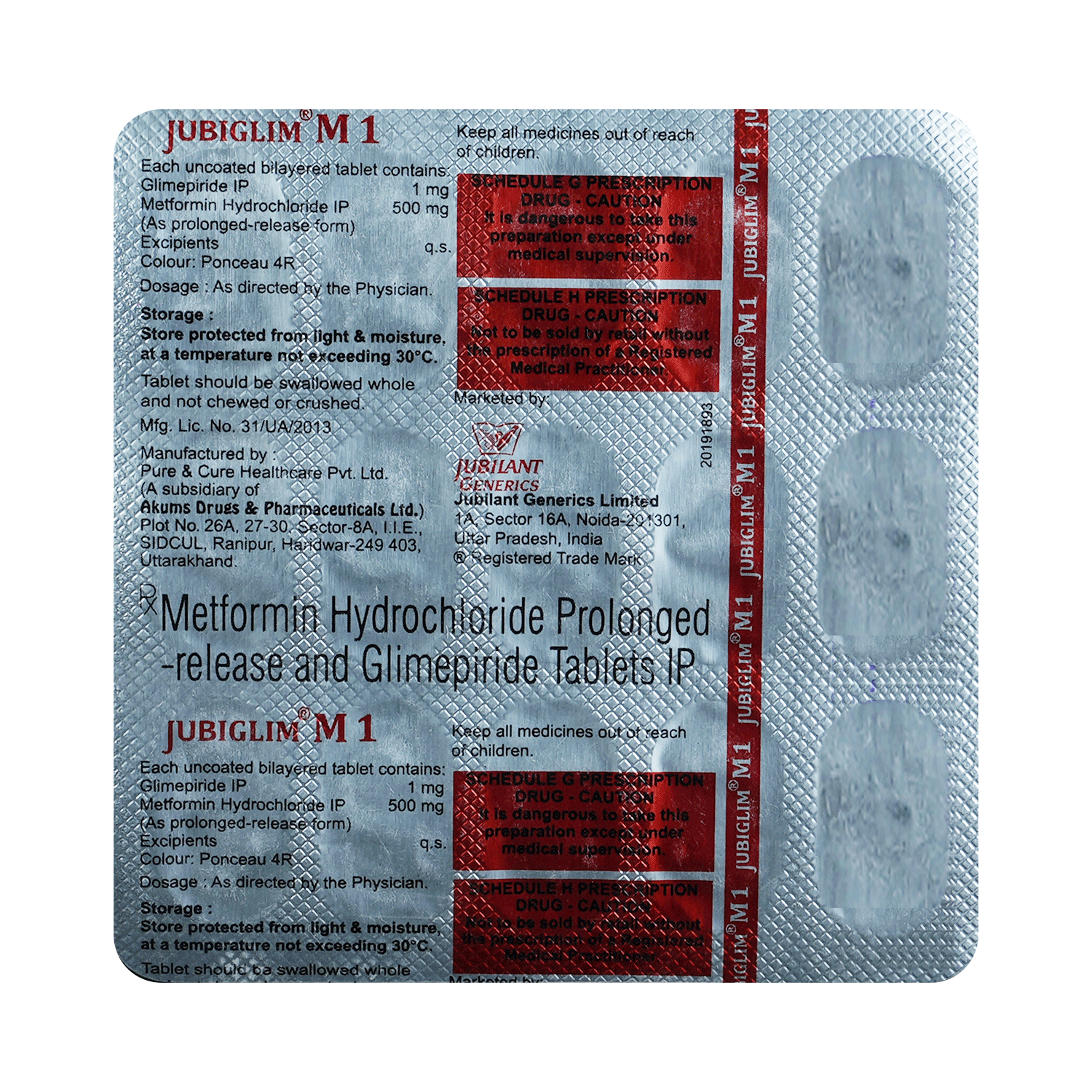 Jubiglim M 1 Tablet PR - Image 3