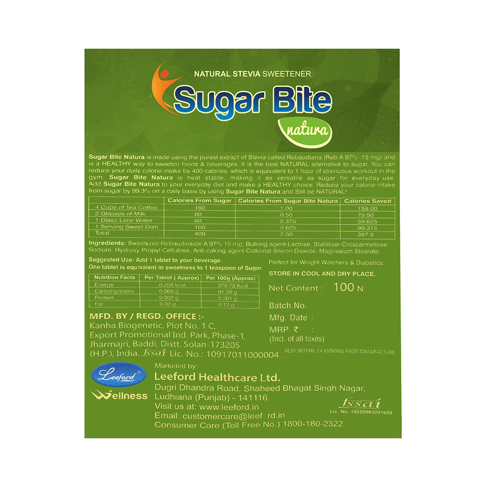 Sugar Bite Nutra Stevia Sweet Pellets - Image 2