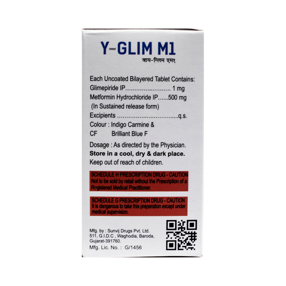Y Glim M 1mg/500mg Tablet SR - Image 2