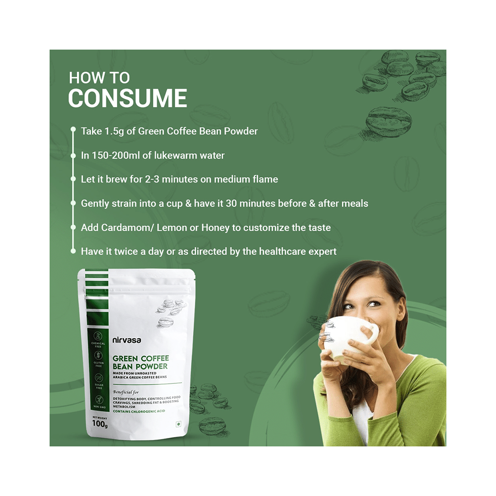 Nirvasa Green Coffee Bean Powder (100gm Each) - Image 7