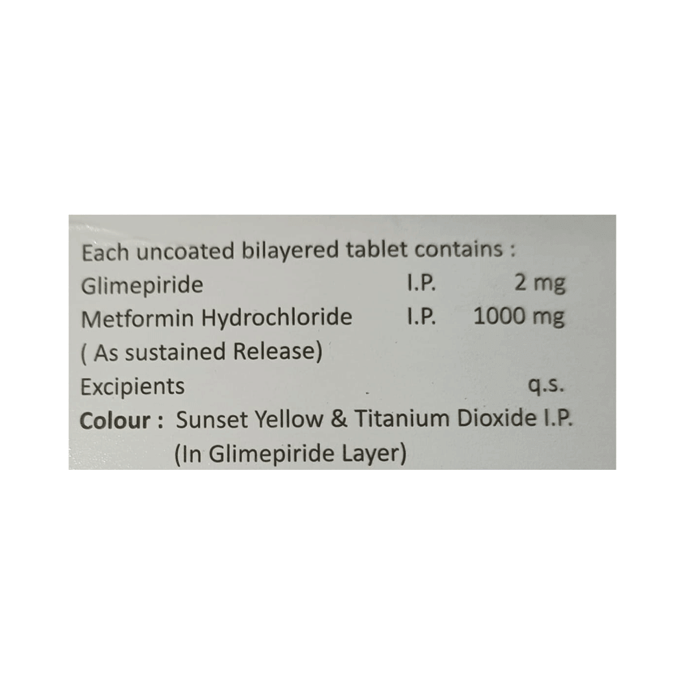 Bispride M Forte 2mg/1000mg Tablet SR - Image 2