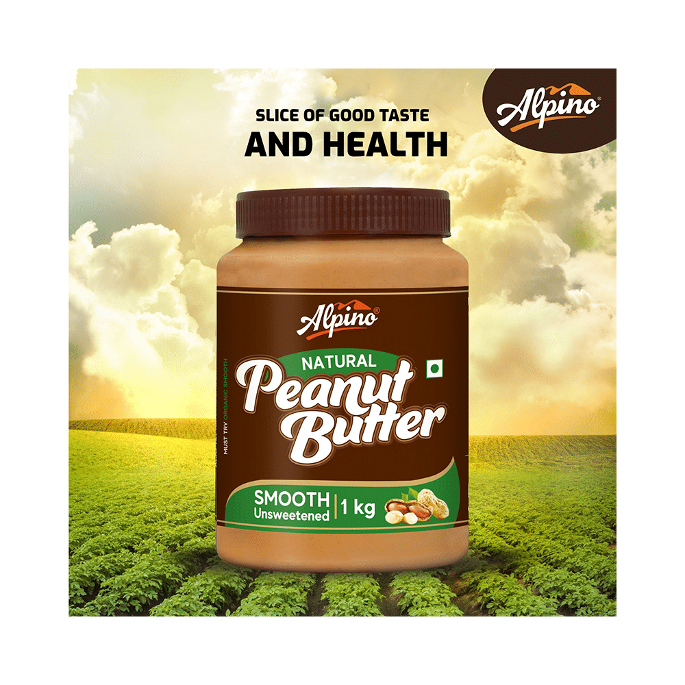 Alpino Natural Smooth Unsweetened Peanut Butter (1kg Each) - Image 5