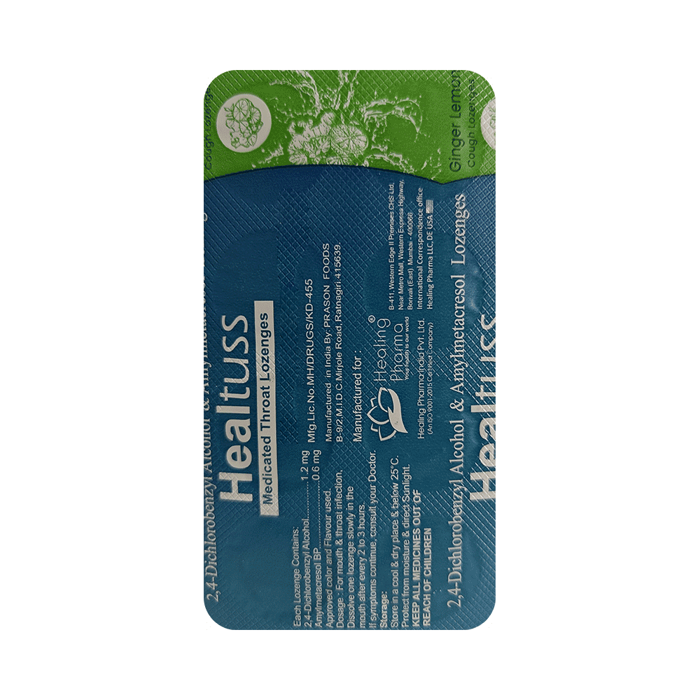 Healing Pharma Healtus Ginger Lemon Lozenges - Image 5