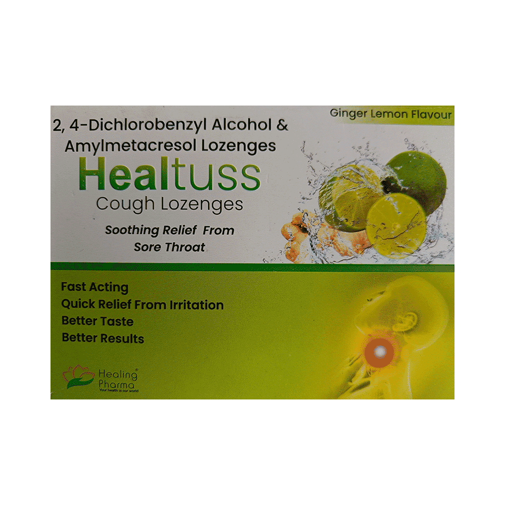 Healing Pharma Healtus Ginger Lemon Lozenges