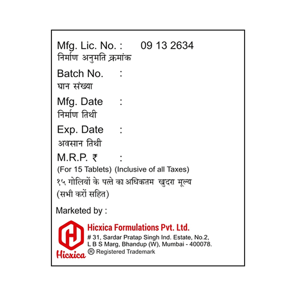 Hicxamet SR 1000 Tablet - Image 3