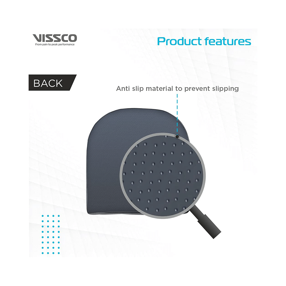 Vissco 1123 Liv Coccyx Seat Cushion (Tail Bone Seat Cushion Universal Grey - Image 5