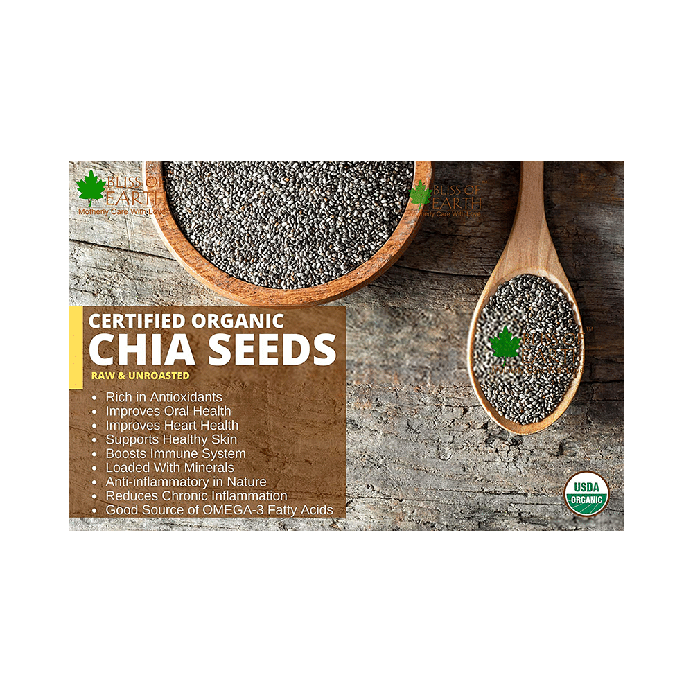 Bliss of Earth Certified Organic Chia Seeds (Raw) - Image 3