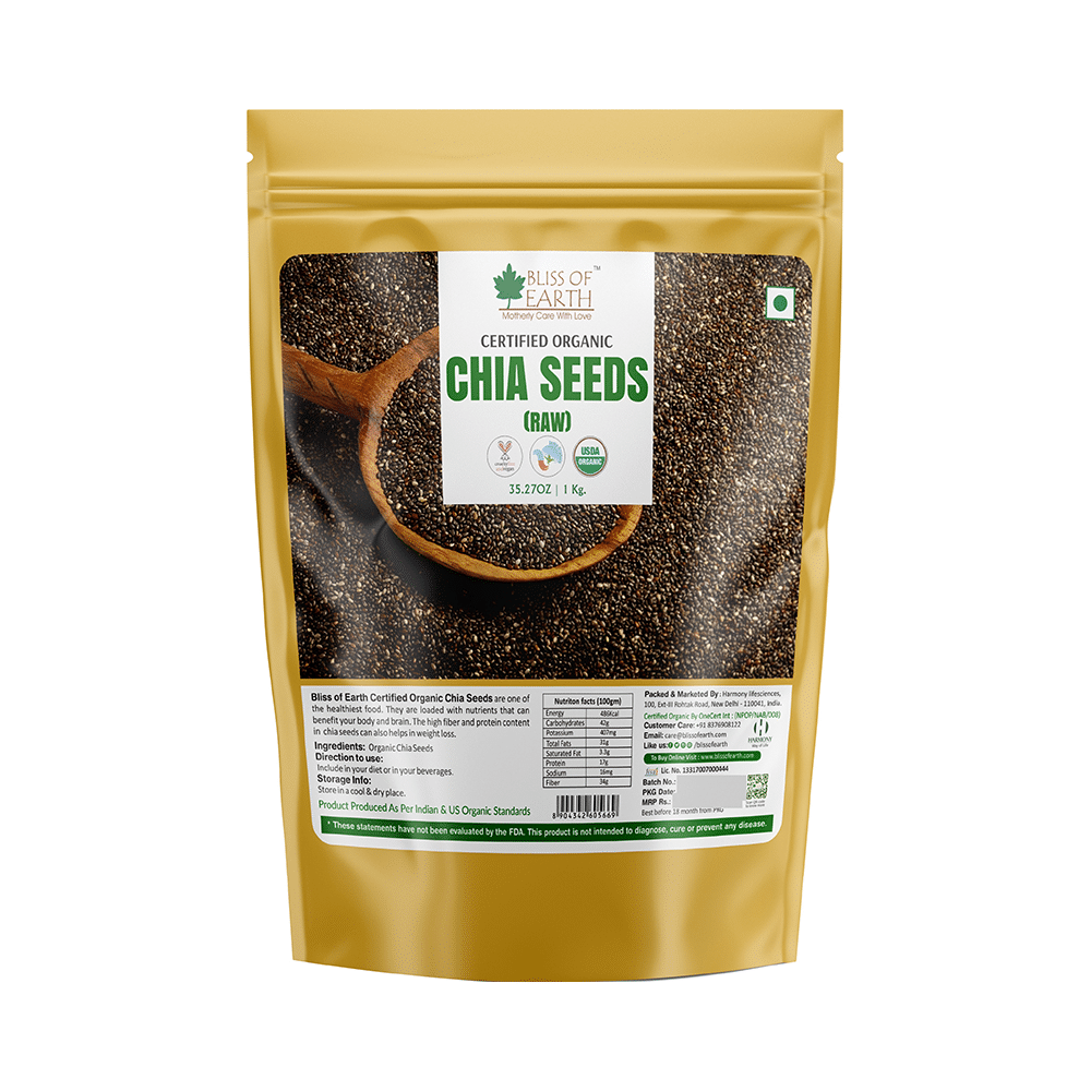 Bliss of Earth Certified Organic Chia Seeds (Raw) - Image 2
