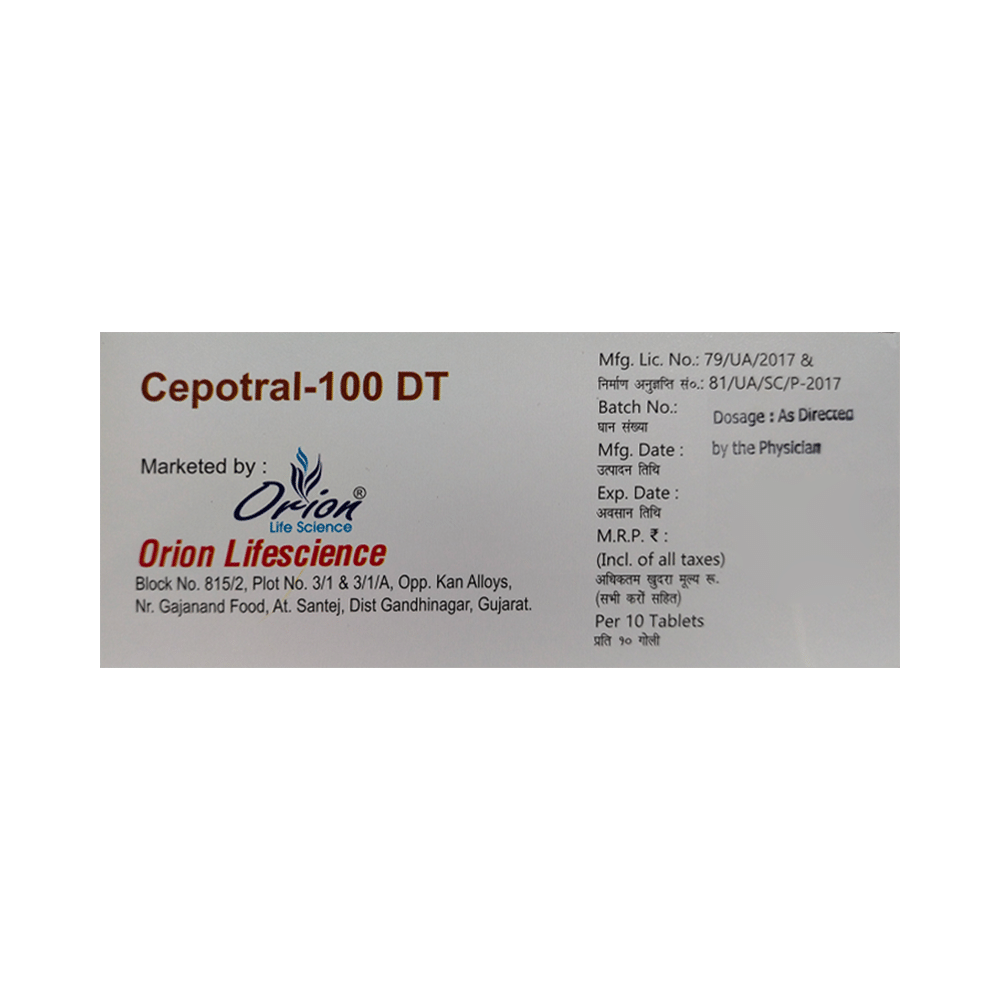 Cepotral 100 DT Tablet - Image 2