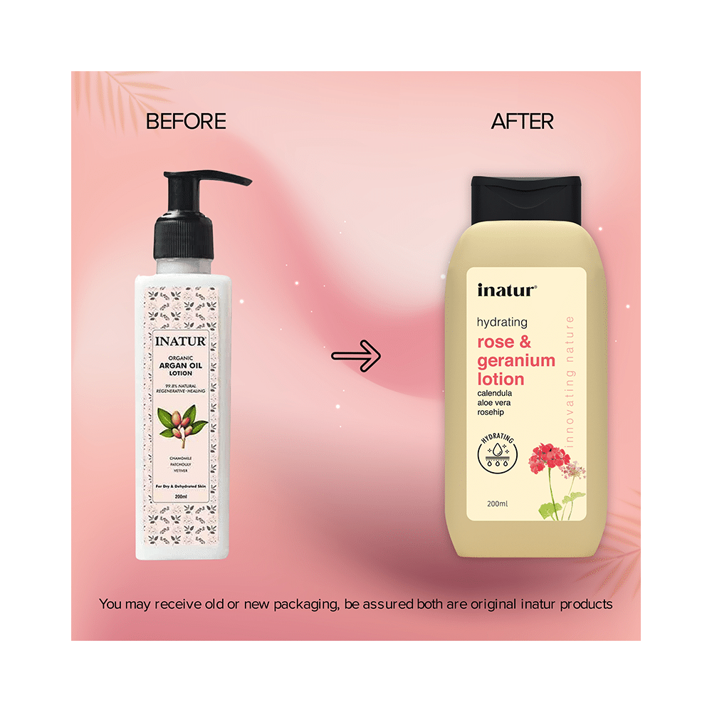 Inatur Body  Lotion Rose & Geranium Cleansing Intense - Image 6