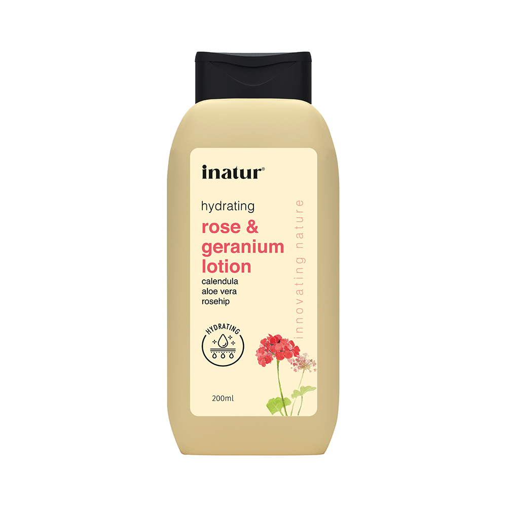 Inatur Body  Lotion Rose & Geranium Cleansing Intense - Image 1