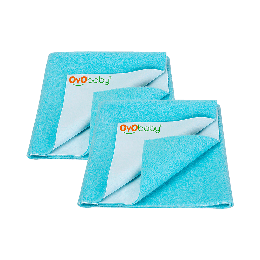 Oyo Baby Waterproof Bed Protector Dry Sheet Large Sea Blue