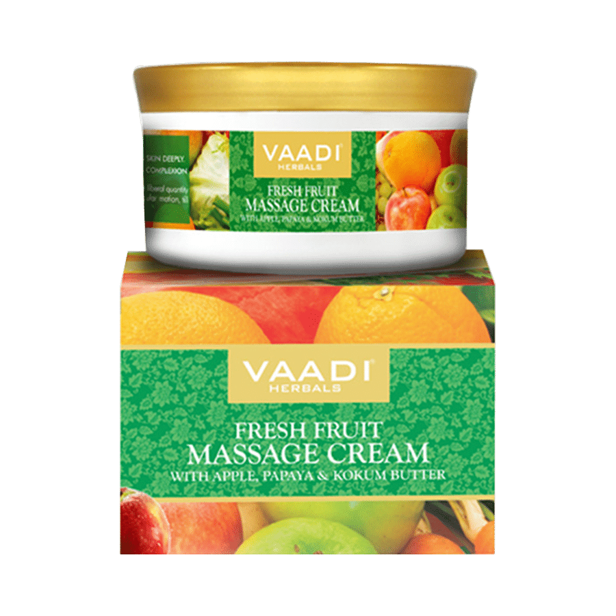 Vaadi Herbals Value Pack of Fresh Fruit Massage Cream with Apple, Papaya & Kokum Butter - Image 1