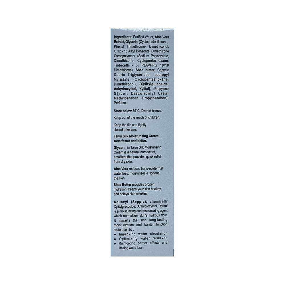 Taiyu Silk Moisturising Cream for Dry Skin |  Non-Greasy & Non-Comedogenic - Image 2