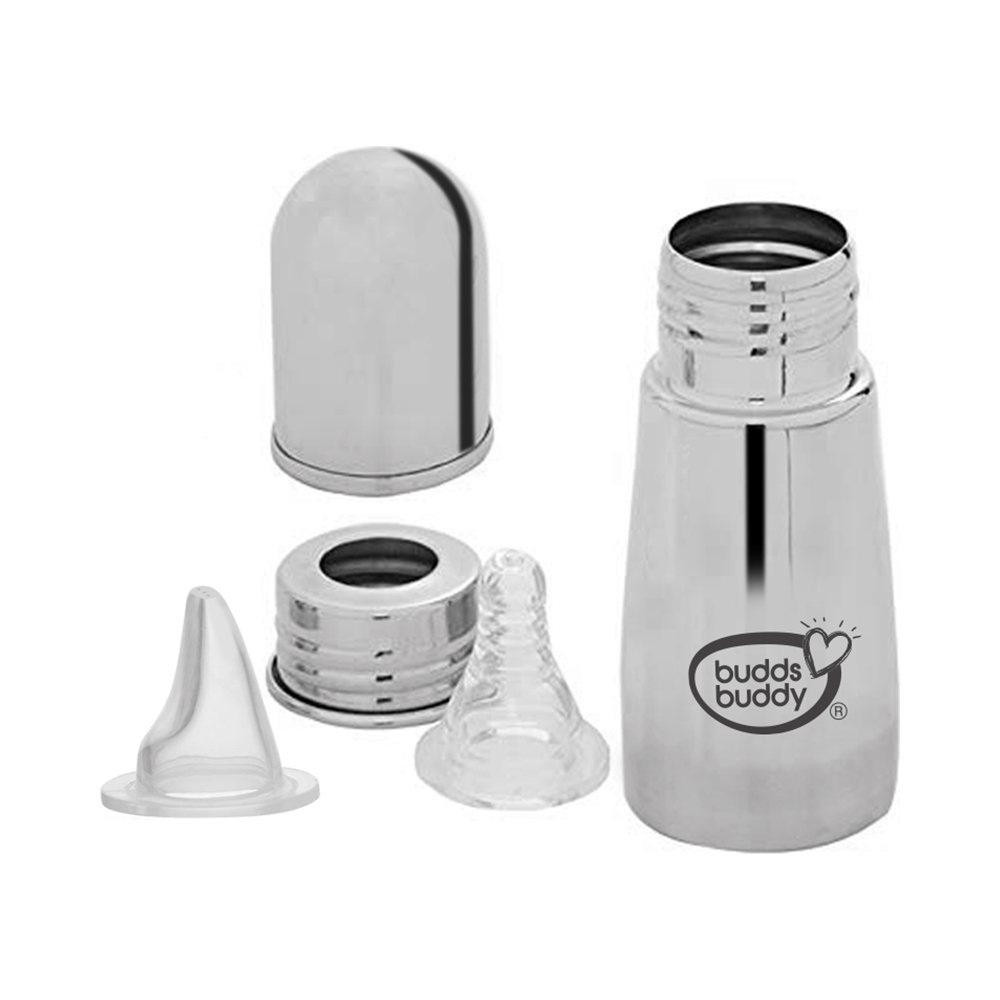 Buddsbuddy Stainless Steel 2 Stage 0m+ Feeding Bottle - Image 4
