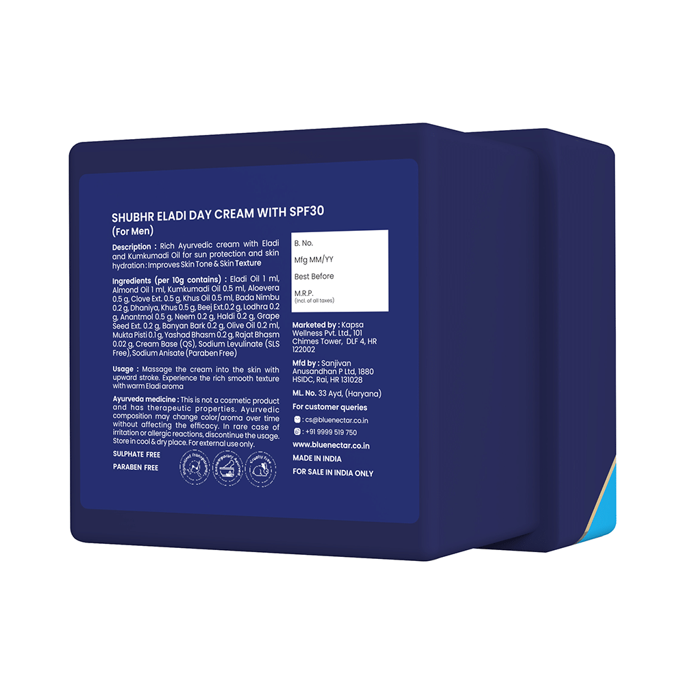 Blue Nectar Shubhr Eladi Day Cream with SPF 30 - Image 2