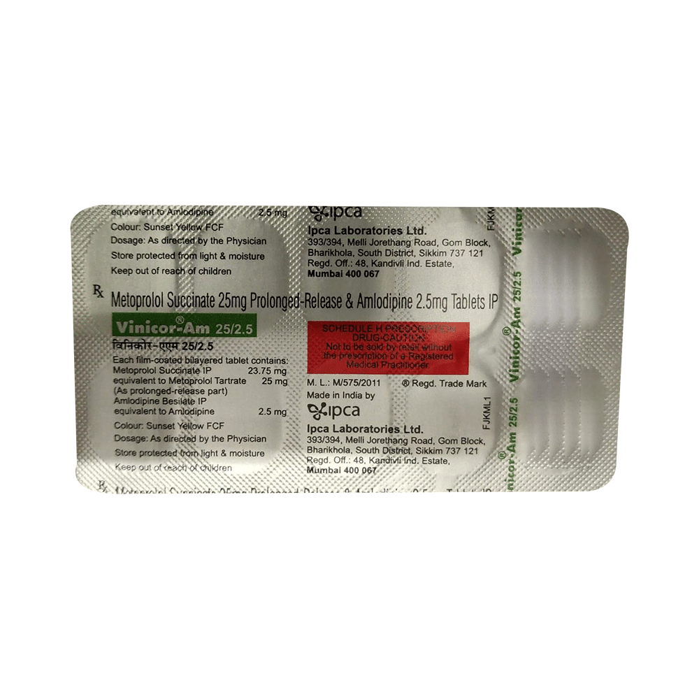 Vinicor-AM 25/2.5 Tablet PR - Image 2