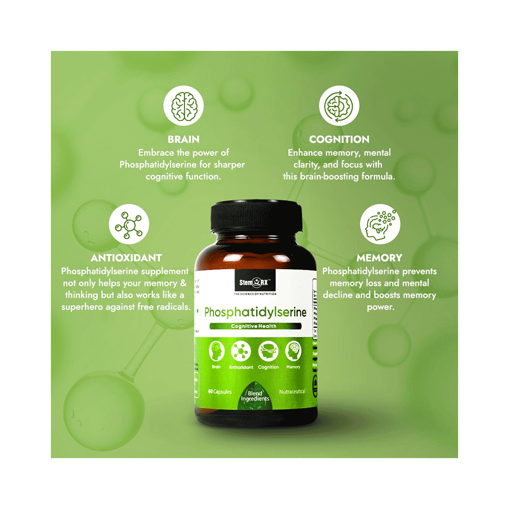 StemRx Phosphatidylserine Capsule for  Brain, Memory, Cognition & Antioxidant Capsule - Image 3