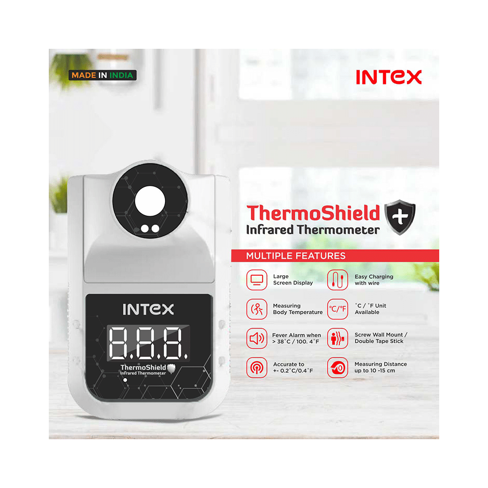 Intex Thermo Shield Wall Mount Automatic Digital Thermal Scanner & Infra Red Thermometer - Image 3
