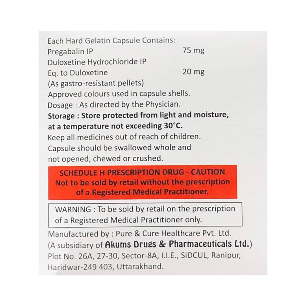 Pregalyf D 75mg/20mg Capsule - Image 2