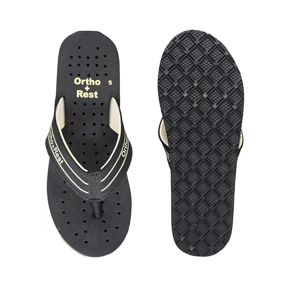 Ortho + Rest L331 Extra Soft Flip Flop Orthopedic Slippers for Women & Girls Black 4 - Image 7