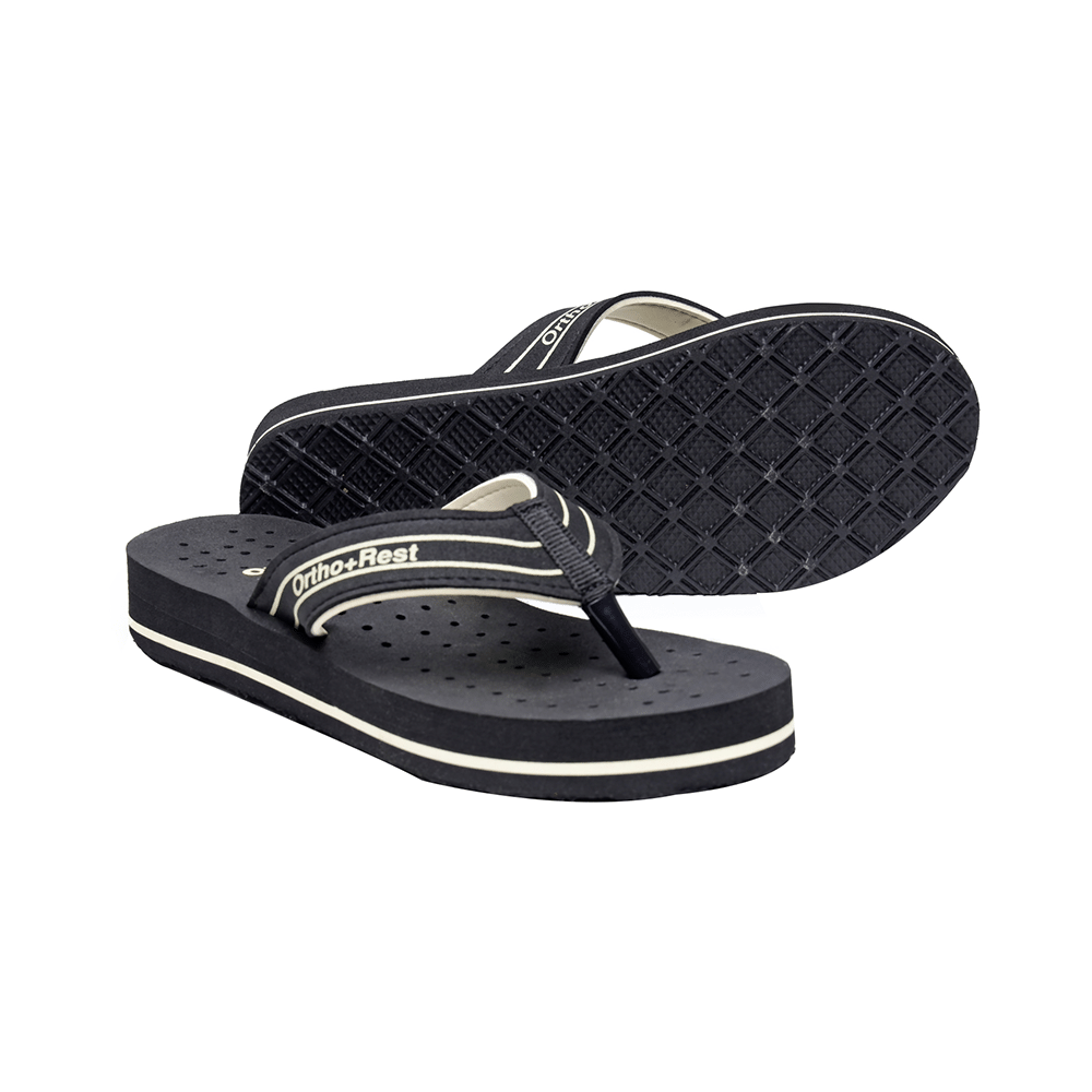 Ortho + Rest L331 Extra Soft Flip Flop Orthopedic Slippers for Women & Girls Black 4 - Image 3