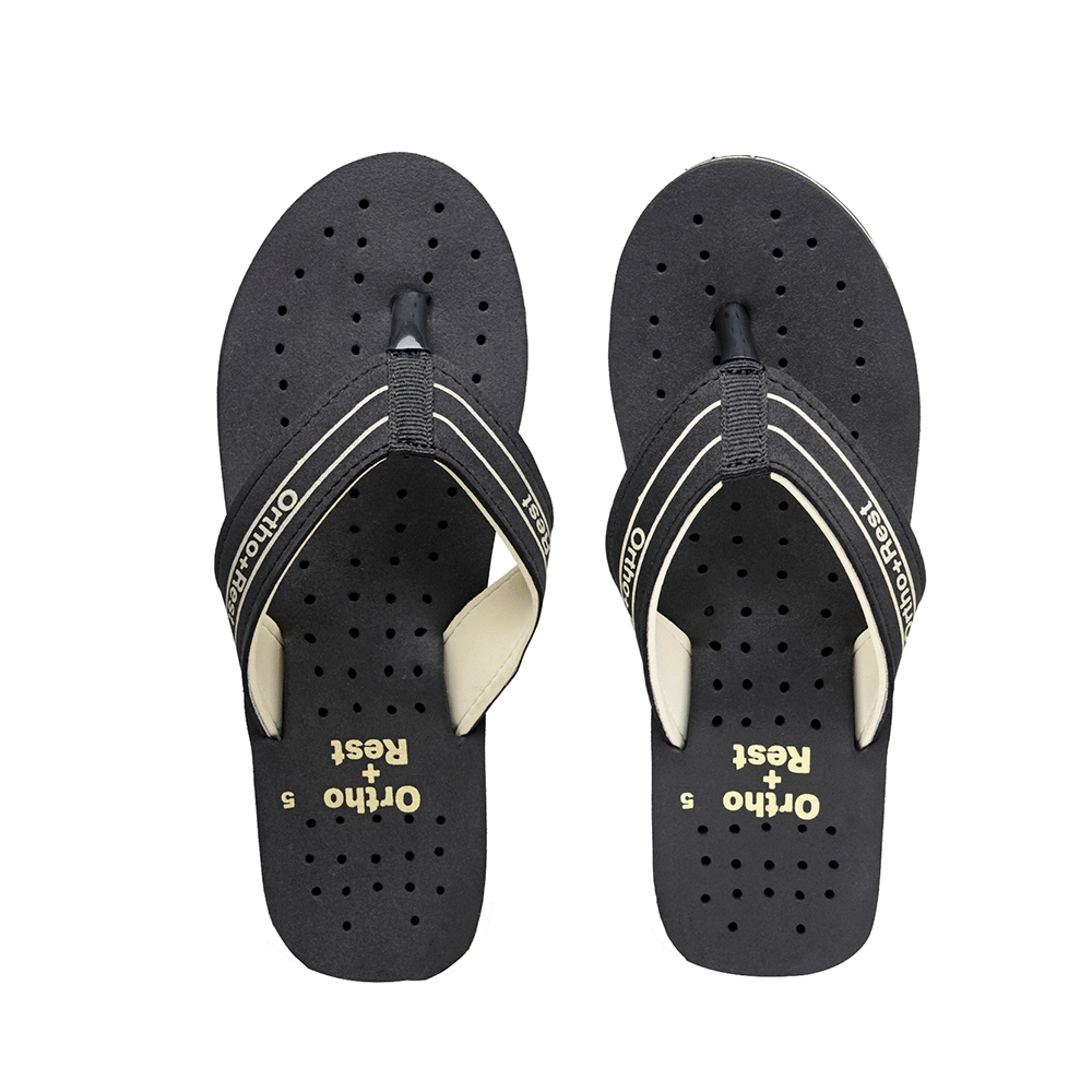 Ortho + Rest L331 Extra Soft Flip Flop Orthopedic Slippers for Women & Girls Black 4