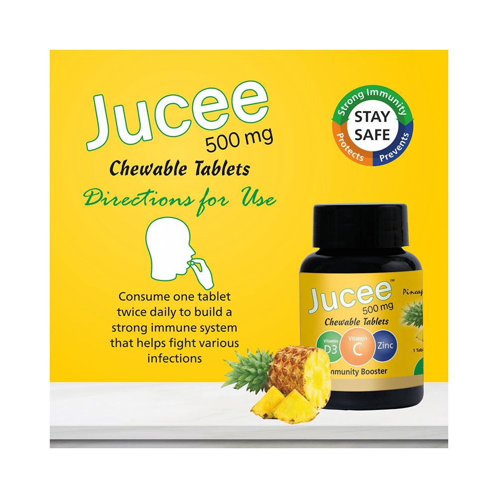 Jucee 500mg Chewable Tablet (60 Each) Delicious Pineapple - Image 7
