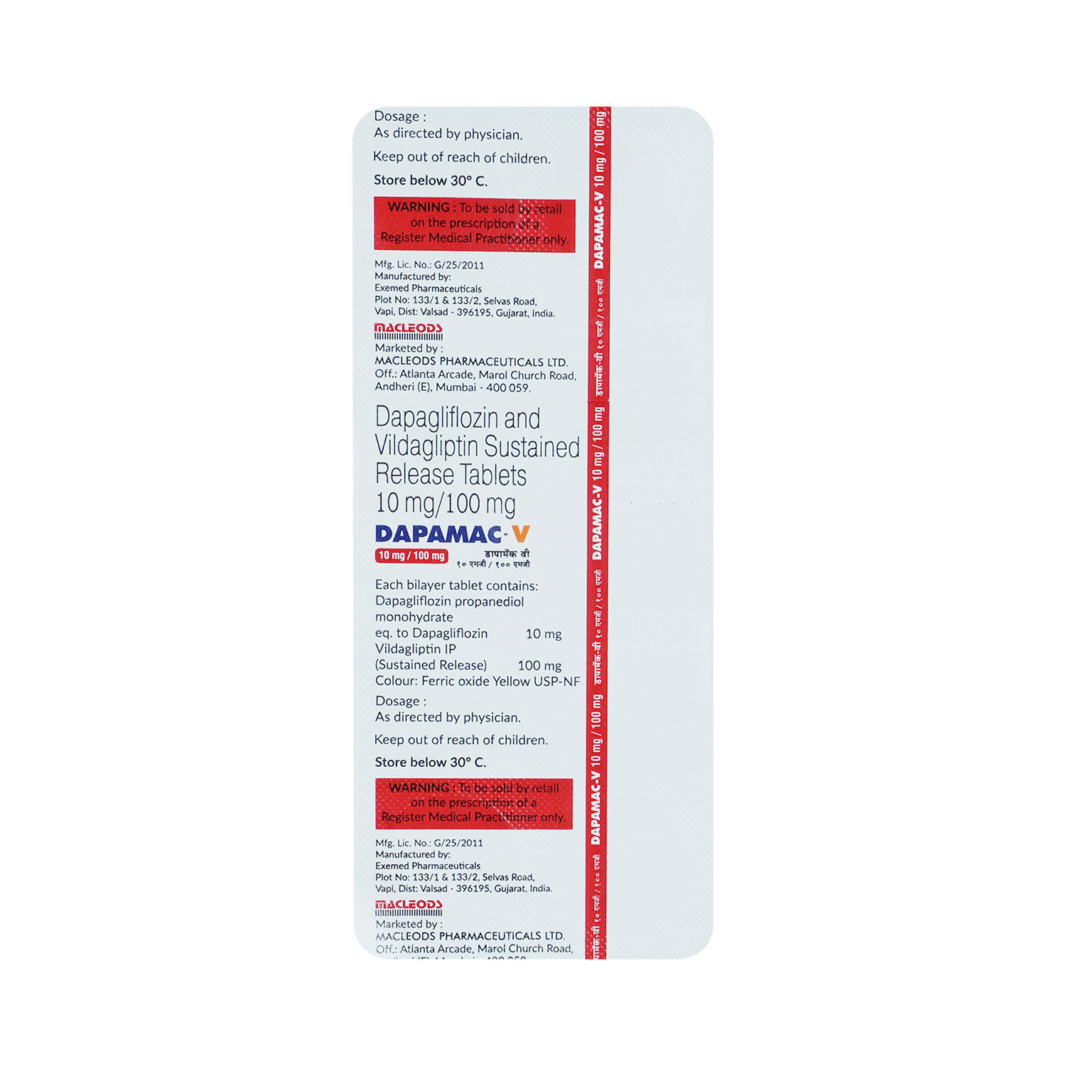Dapamac V 10mg/100mg Tablet SR - Image 6