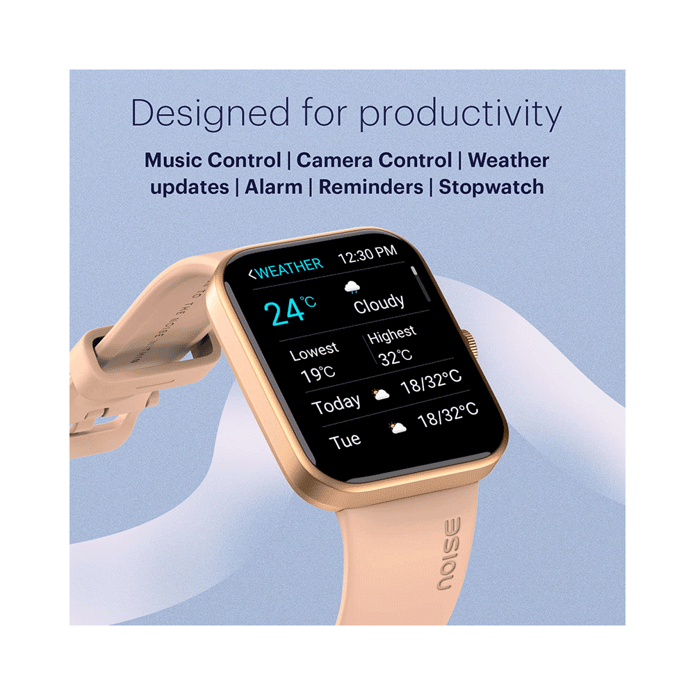 Noise Color Fit Pulse Go Buzz Smartwatch Midnight Blue - Image 6