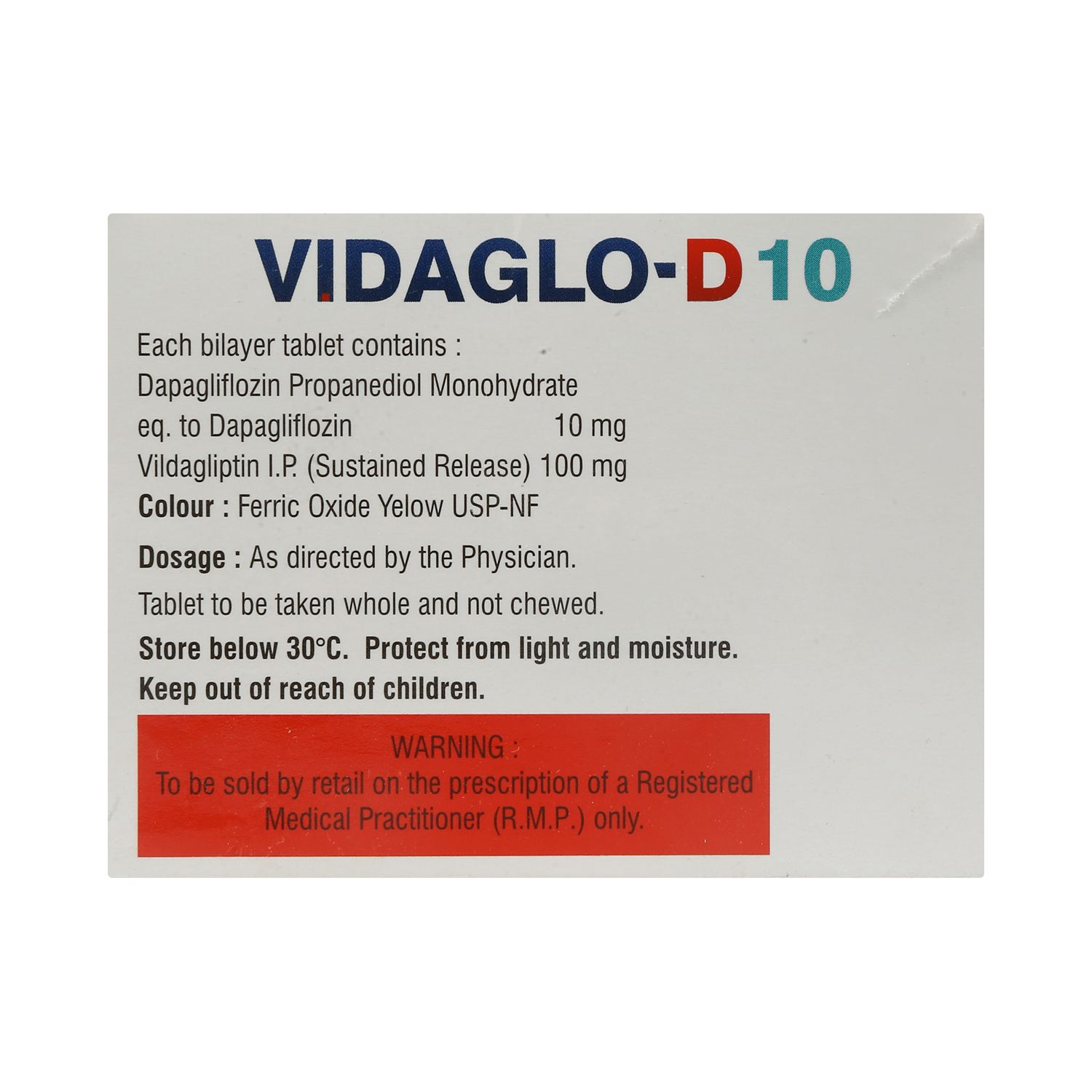 Vidaglo D 10mg/100mg Tablet - Image 4