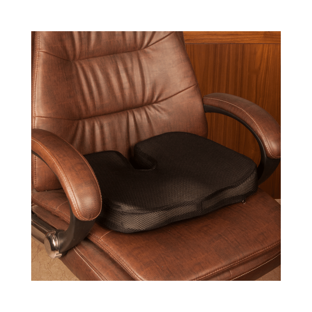 The White Willow Coccyx Orthopedic Seat Cushion Black Hard Foam - Image 6