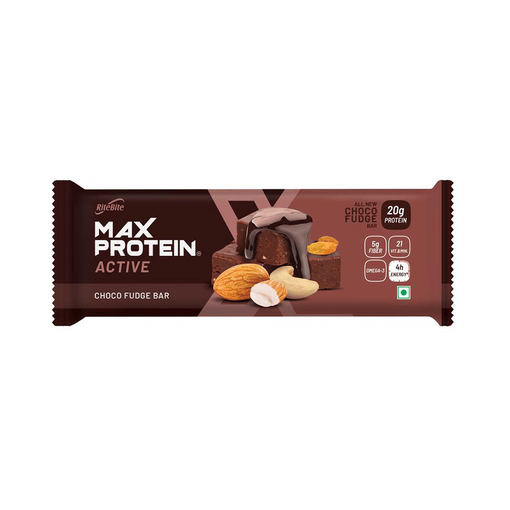 RiteBite Max Protein Active 20g Protein Bar Choco Fudge