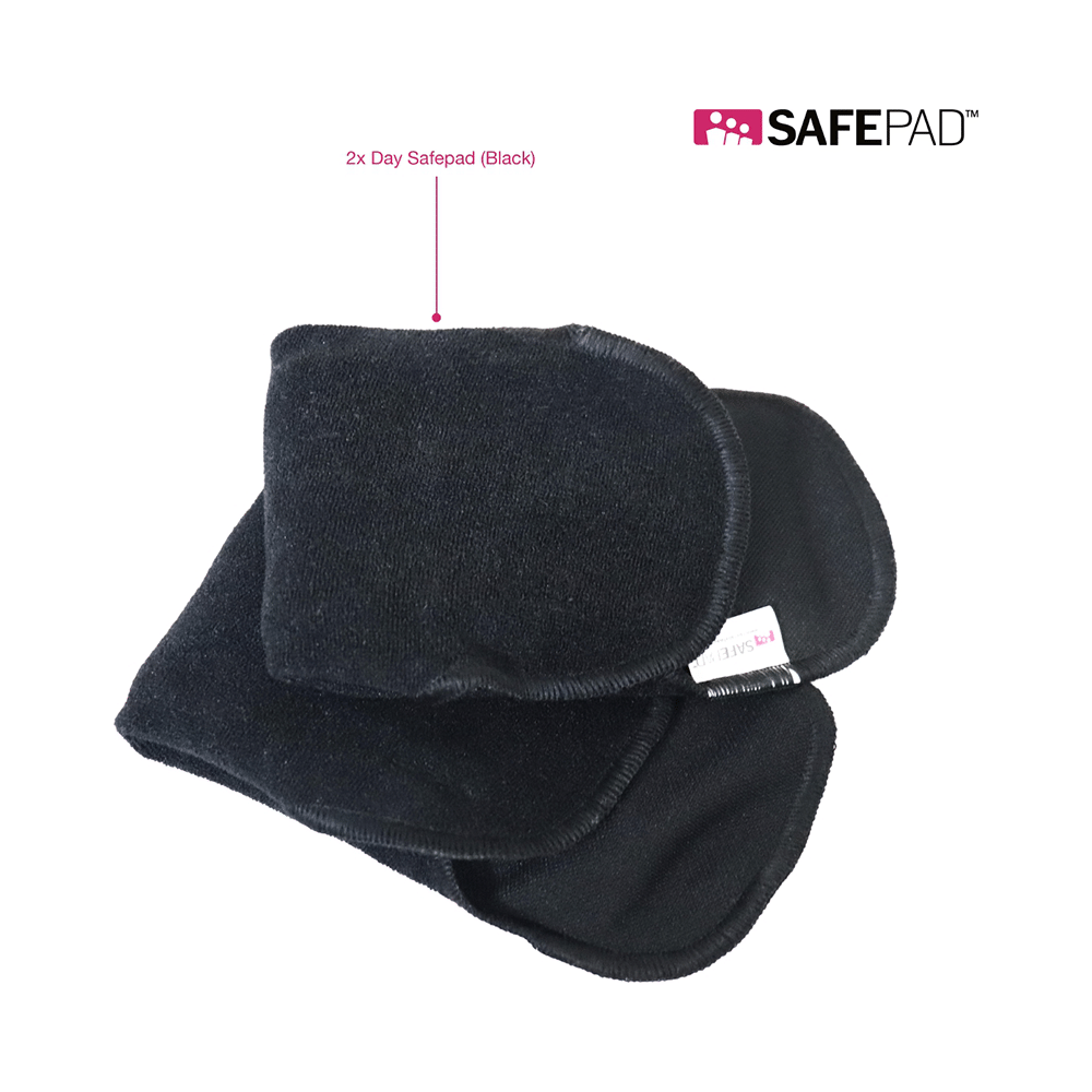 Safepad Day Reusable Sanitary Pad with Storage Bag Black - Image 4