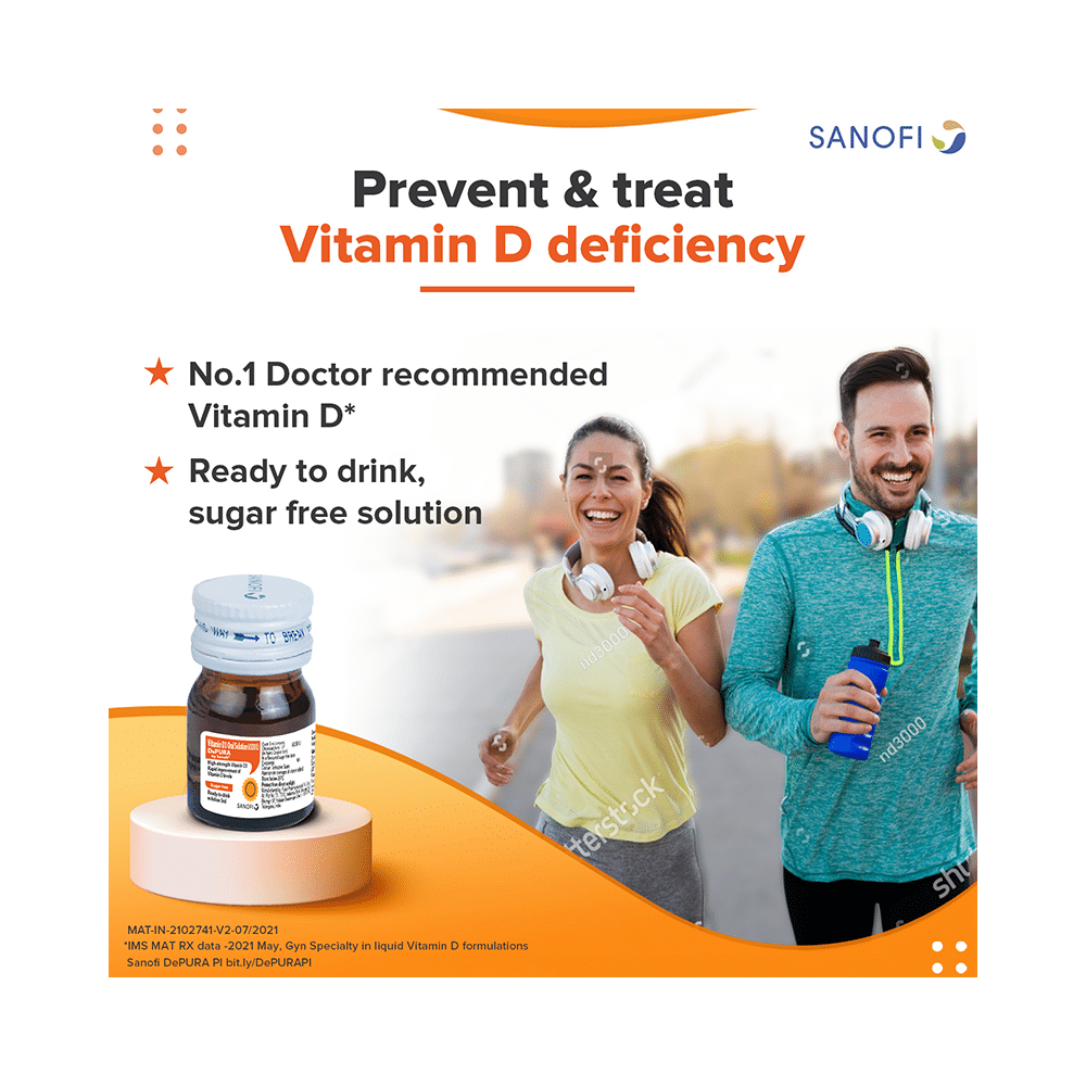 Combo Pack of Depura 60000 IU Vitamin D3 Oral Solution Sugar Free (5ml) & Depura Kids Nano Drop (15ml) - Image 7