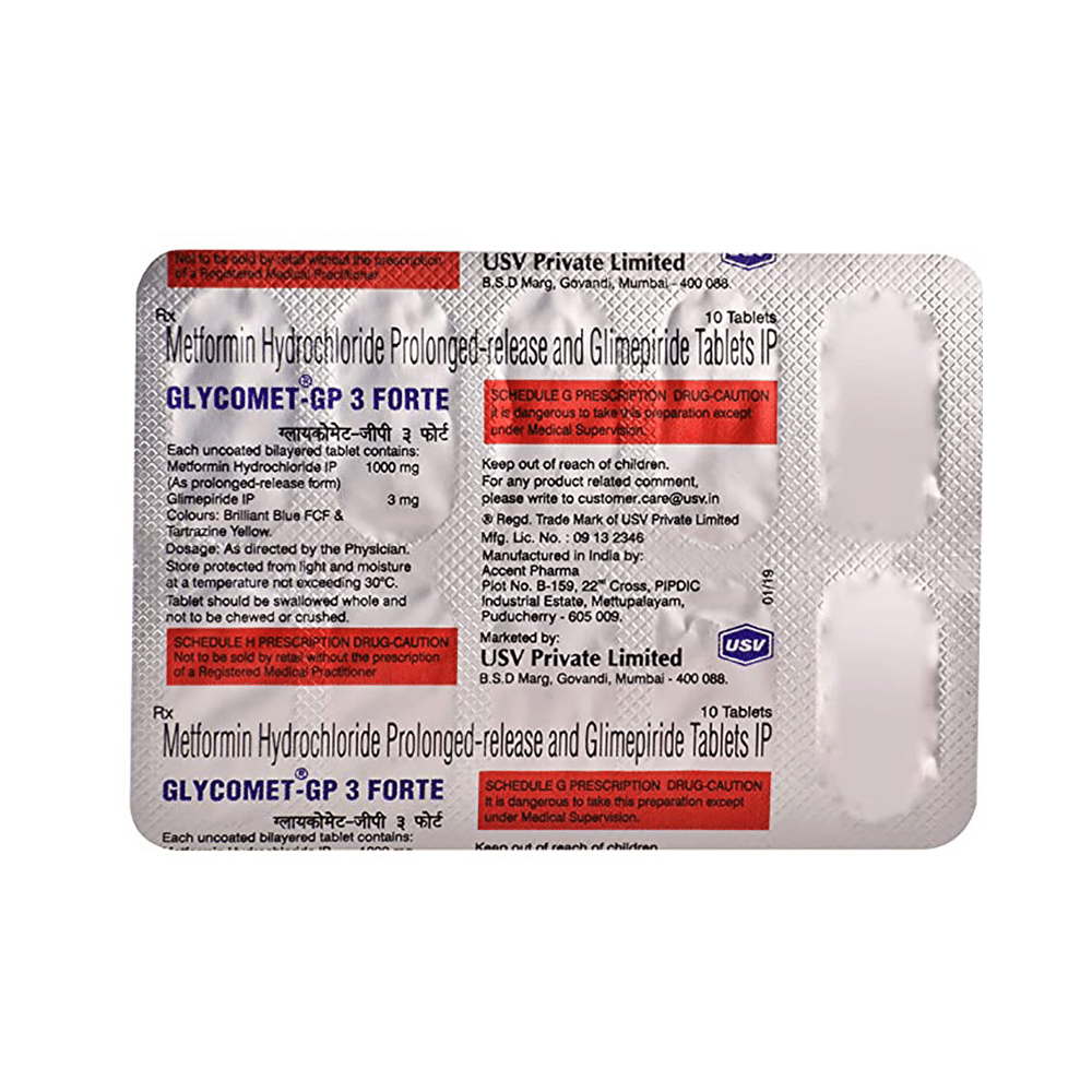 Glycomet-GP 3 Forte  Tablet - Image 1