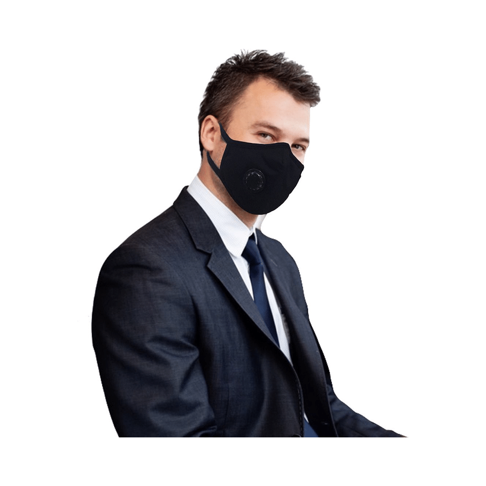 Grin Health N99 Anti-Pollution Face Mask, Particulate Respirator with Easy Exhalation Valve XL Black - Image 4