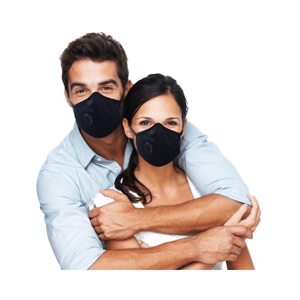 Grin Health N99 Anti-Pollution Face Mask, Particulate Respirator with Easy Exhalation Valve XL Black - Image 3